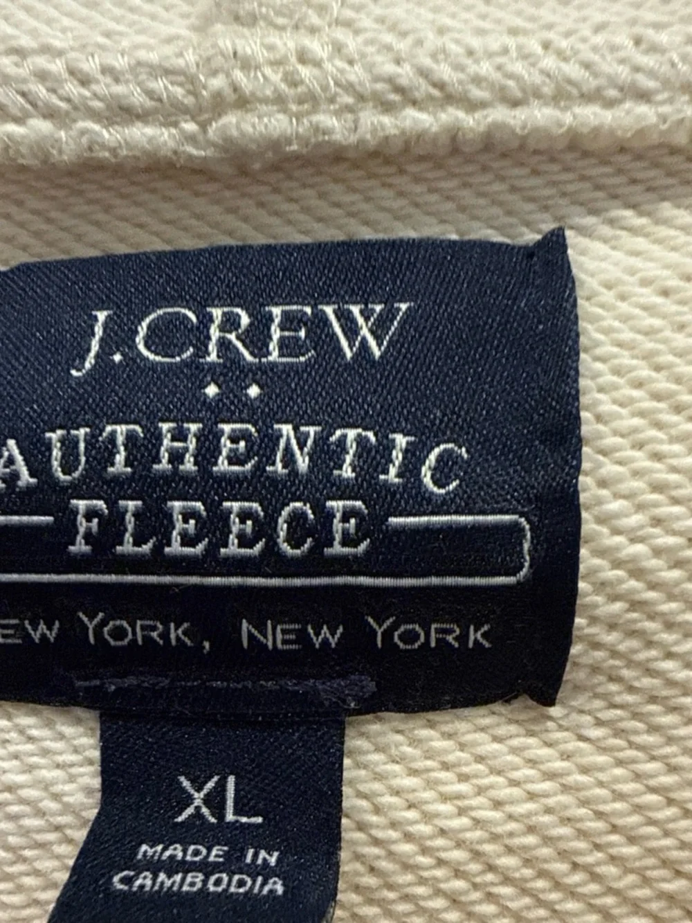 J. Crew woman’s Crewneck Hoodie in Light Cream